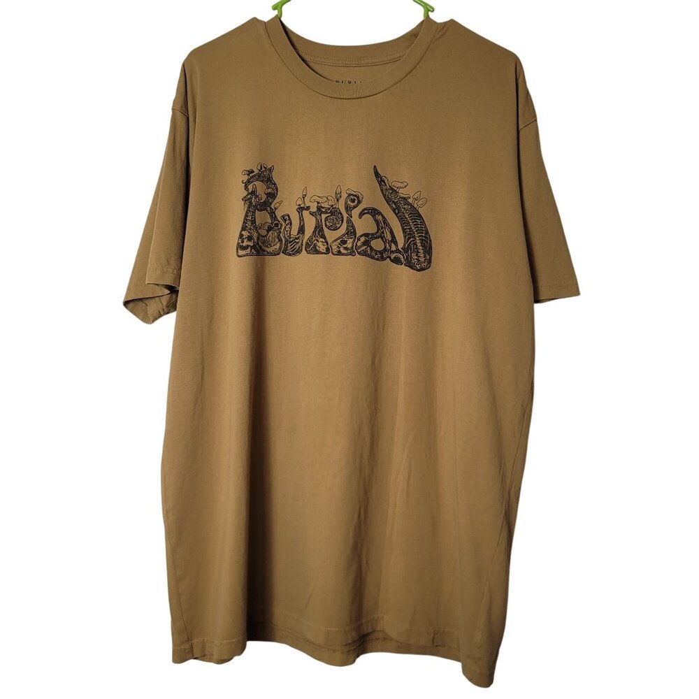Burial Graphic Tee X-Large 100% Combed Cotton Tan Short Sleeve Crewneck Unisex